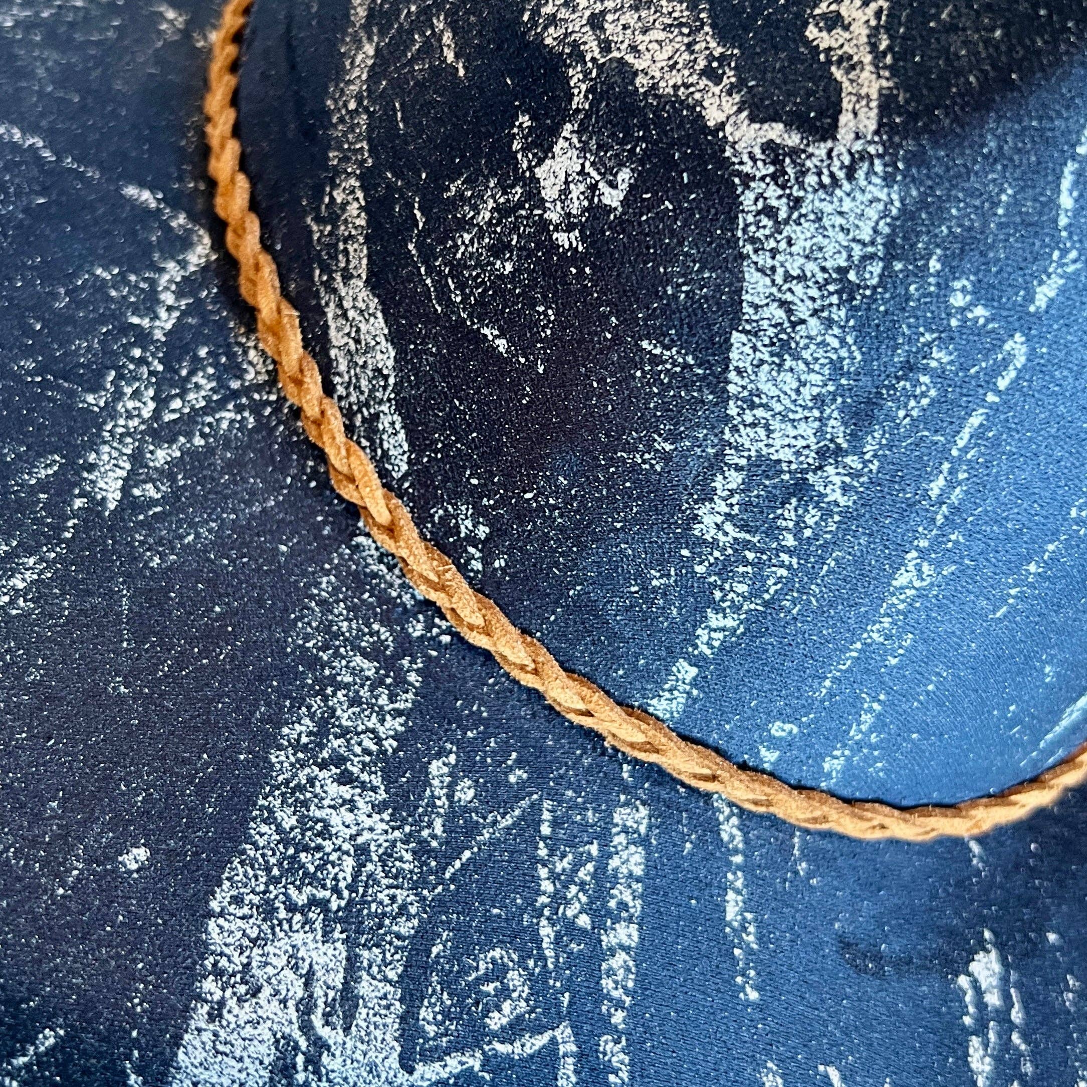 Nymf by Collette - Wholesale Fedora - Women's - White Marbled Wide Brim Suede Rancher Hat5