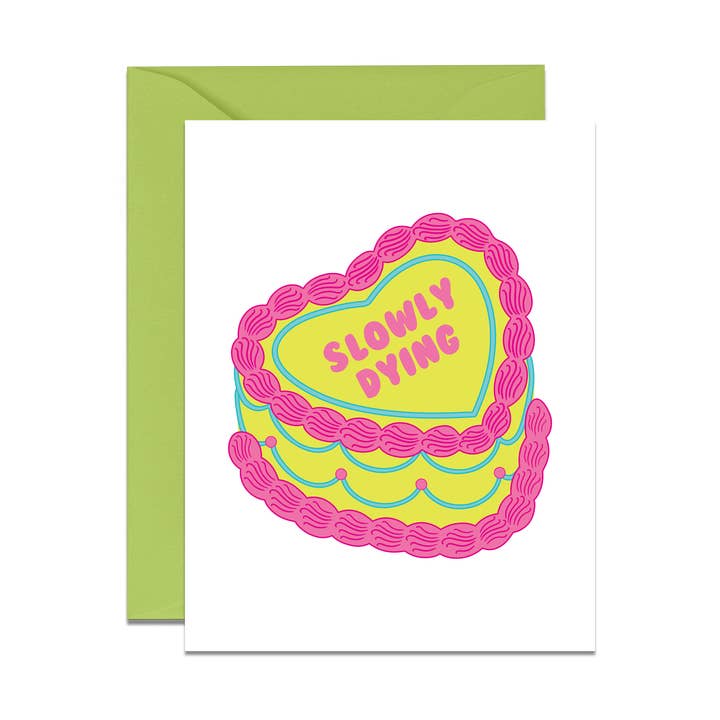 Cartão de Bolo Vintage de Coração a Morrer Lentamente por atacado de No Yeah For Sure