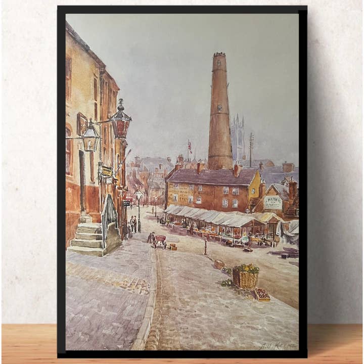 A4 Goodey Collection Impressão emoldurada - A Torre de Tiro c1912 por atacado de Derby Uncovered