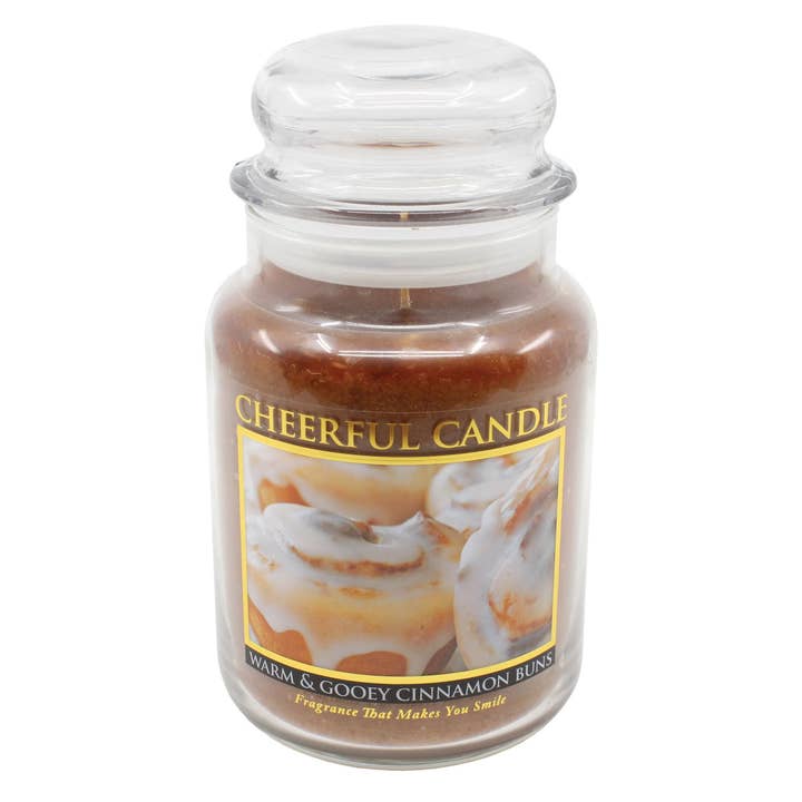 Cheerful Candle geurkaars Warm & Gooey Cinnamon Buns voor wholesale door Arcucci Trade Srl