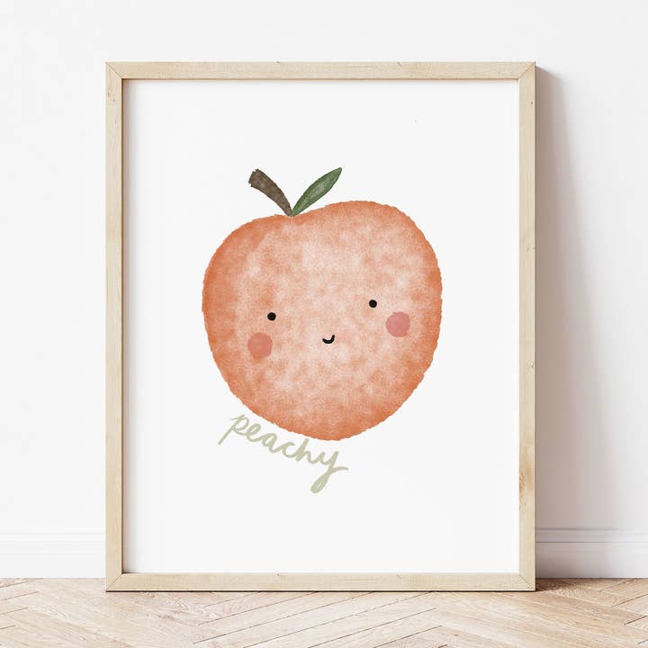 Happy Peach Print for wholesale by The Little Jones