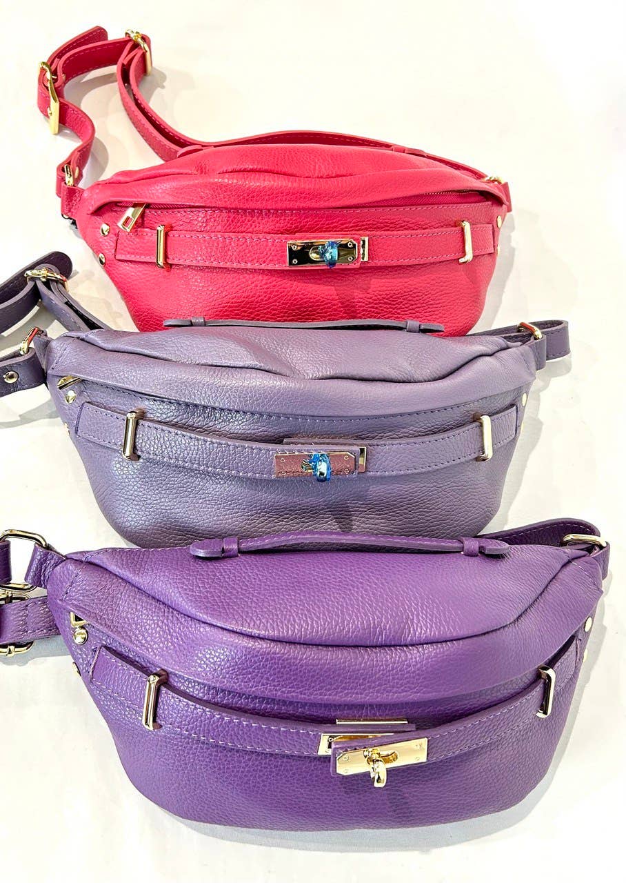 JIJOU CAPRI – wholesale Belt bag – Women’s – Italian Large Leather Sling Bag Belt Bag Waist Bag 1