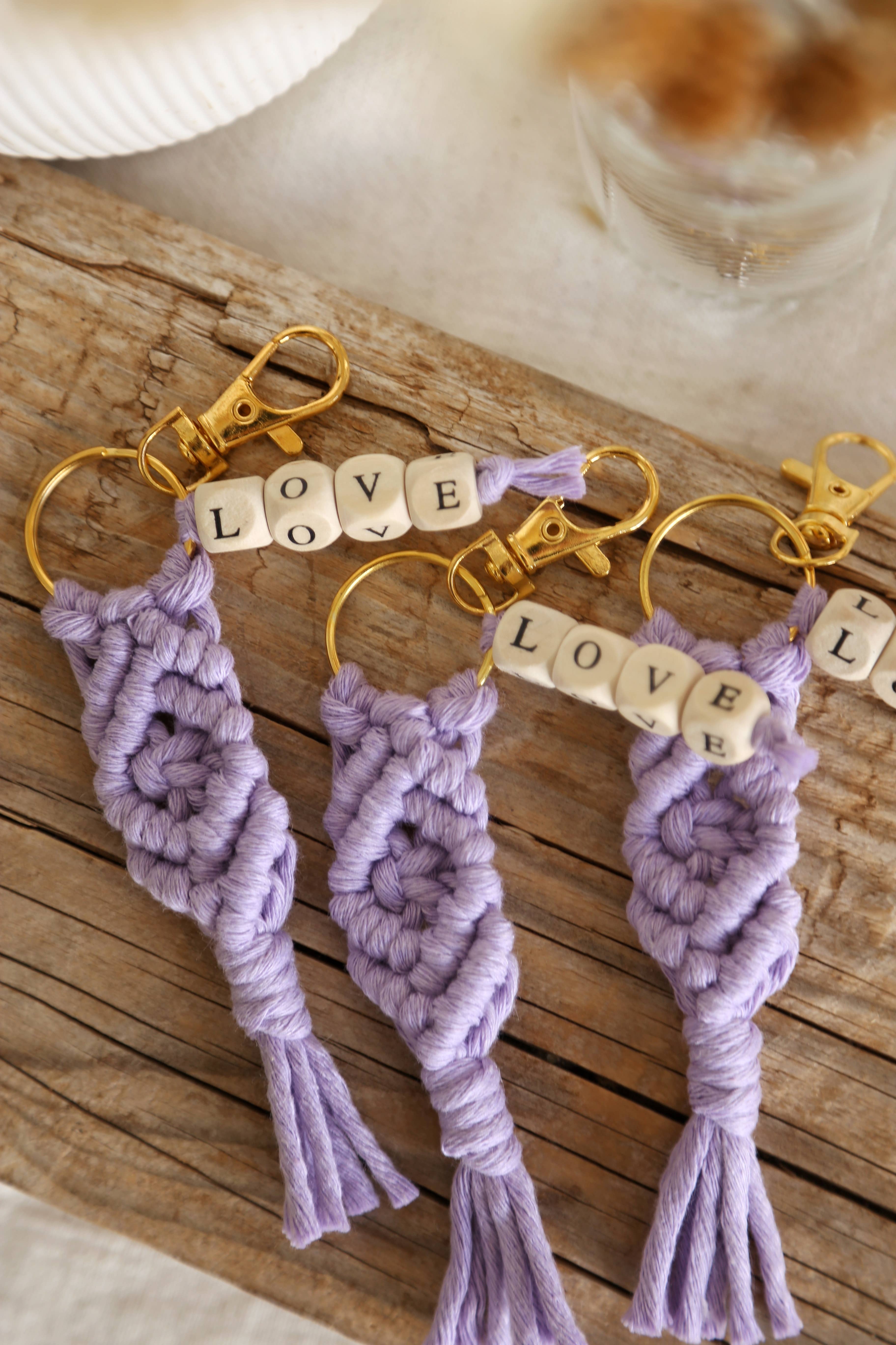 The Frenchie Knot - Wholesale Keychain - Women's - Macrame love keychains2