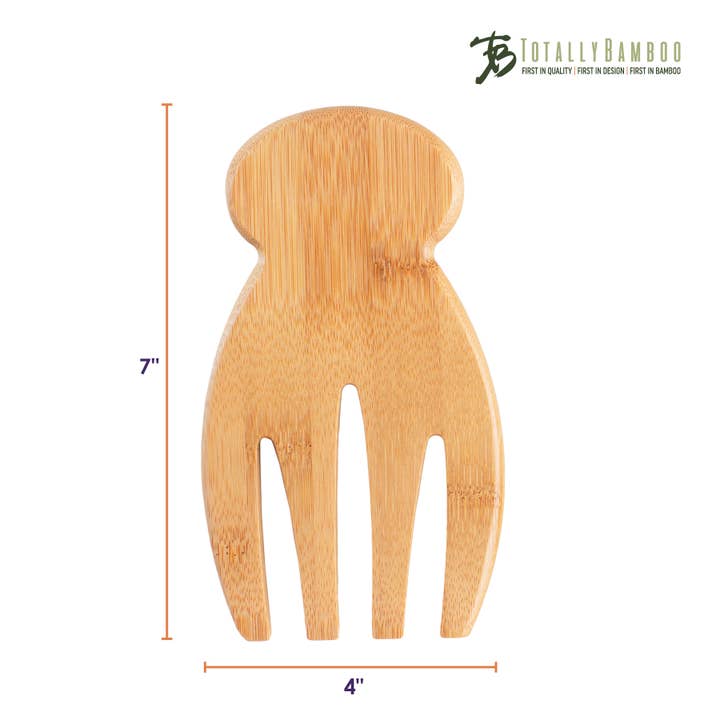 Totally Bamboo - Wholesale Serving Utensil - Salad Hands, Bamboo Salad Serving Utensils6