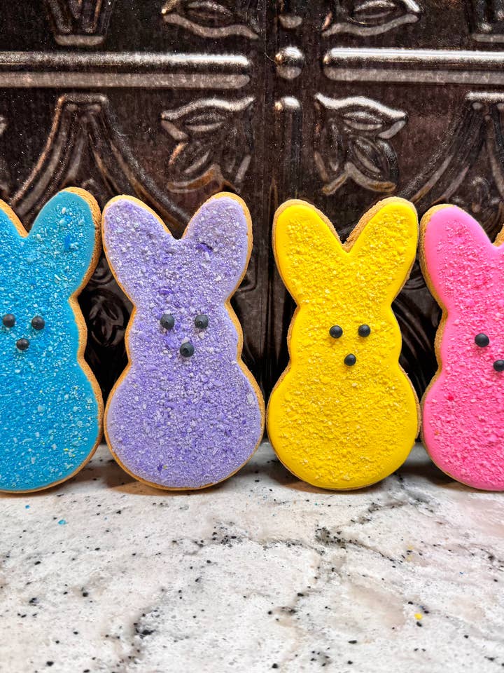 Easter Peeps - Pumpkin Peanut Butter Dog Treat for wholesale by Kova’s Bark Bakery