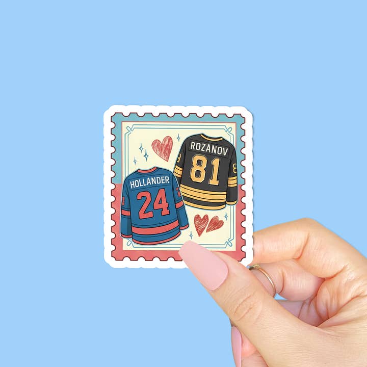 Hockey romance sticker, Bookish sticker, Smut sticker for wholesale by Radical Buttons