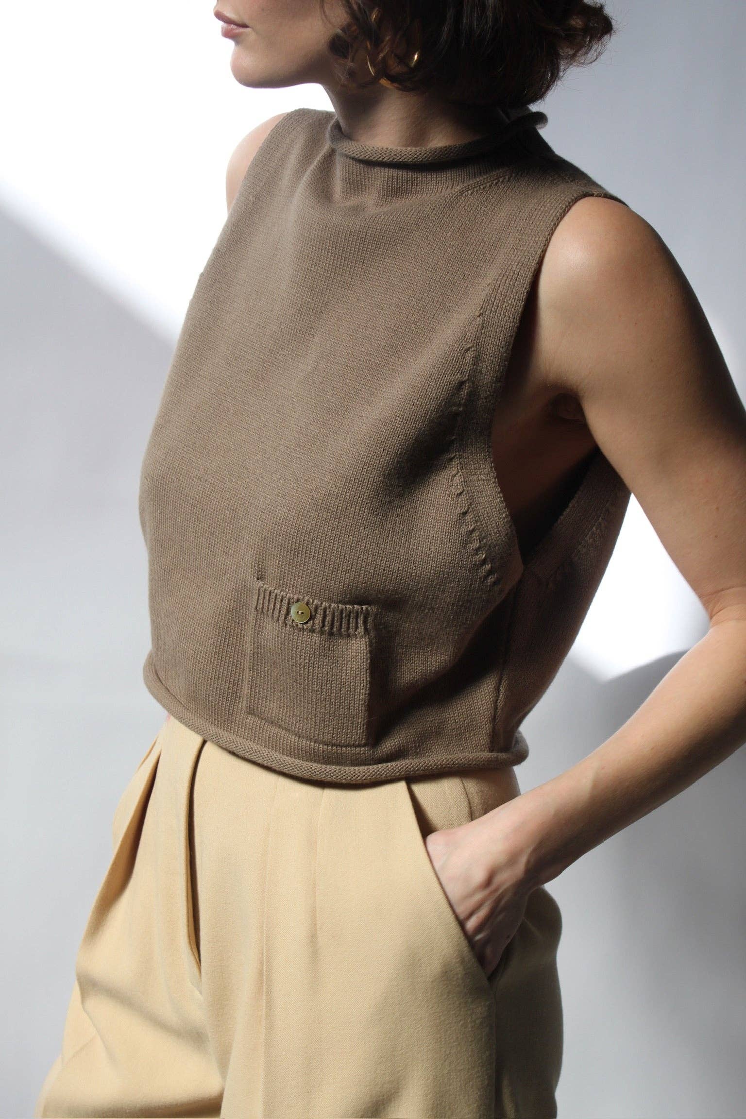 Na Nin – wholesale Outerwear Vest - Women’s – Milo Pima Cotton Vest3