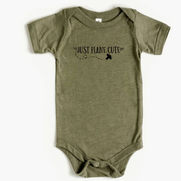Just Plane Cute Infant Bodysuit C11 for wholesale by Tron Tron Graphic Wear
