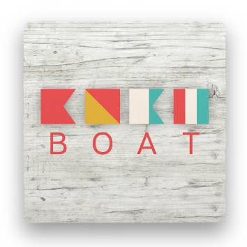 Boat - Marble Coaster for wholesale by Paisley & Parsley