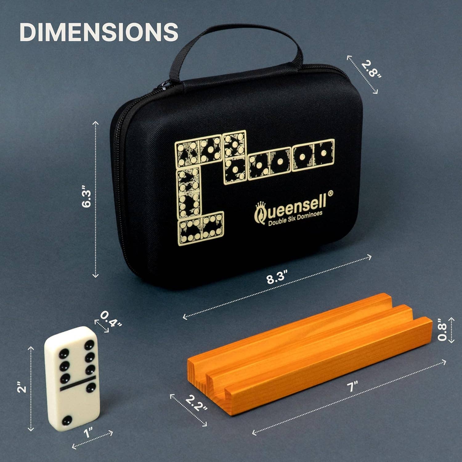 Queensell - Wholesale Dominoes - Double Six Domino Sets with 4 Domino Holders2