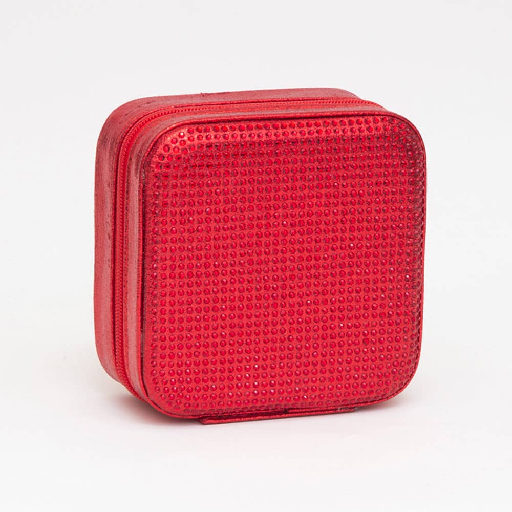 Sensibling Corp. - Wholesale Jewelry Box/Organizer - Bling Studded Square Travel Jewelry Organizer Box
7