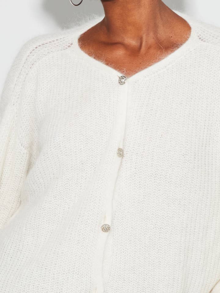 Cardigan Angelo Baby Alpaka Natur hergestellt in Italien für den Großhandel von IMPREVU