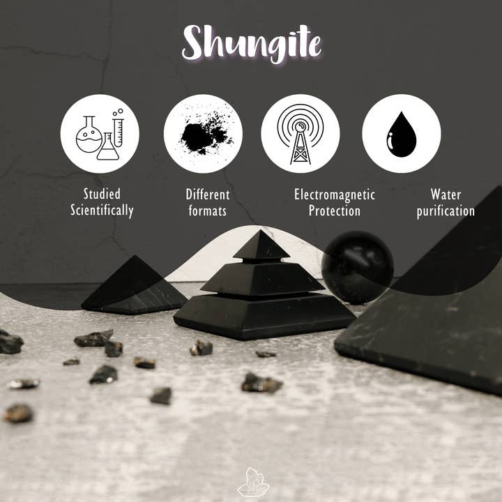 Vives de la Cortada S.L - Wholesale Spiritual Stone/Crystal - Shungit Pyramid Mate 3 x 3 cm3