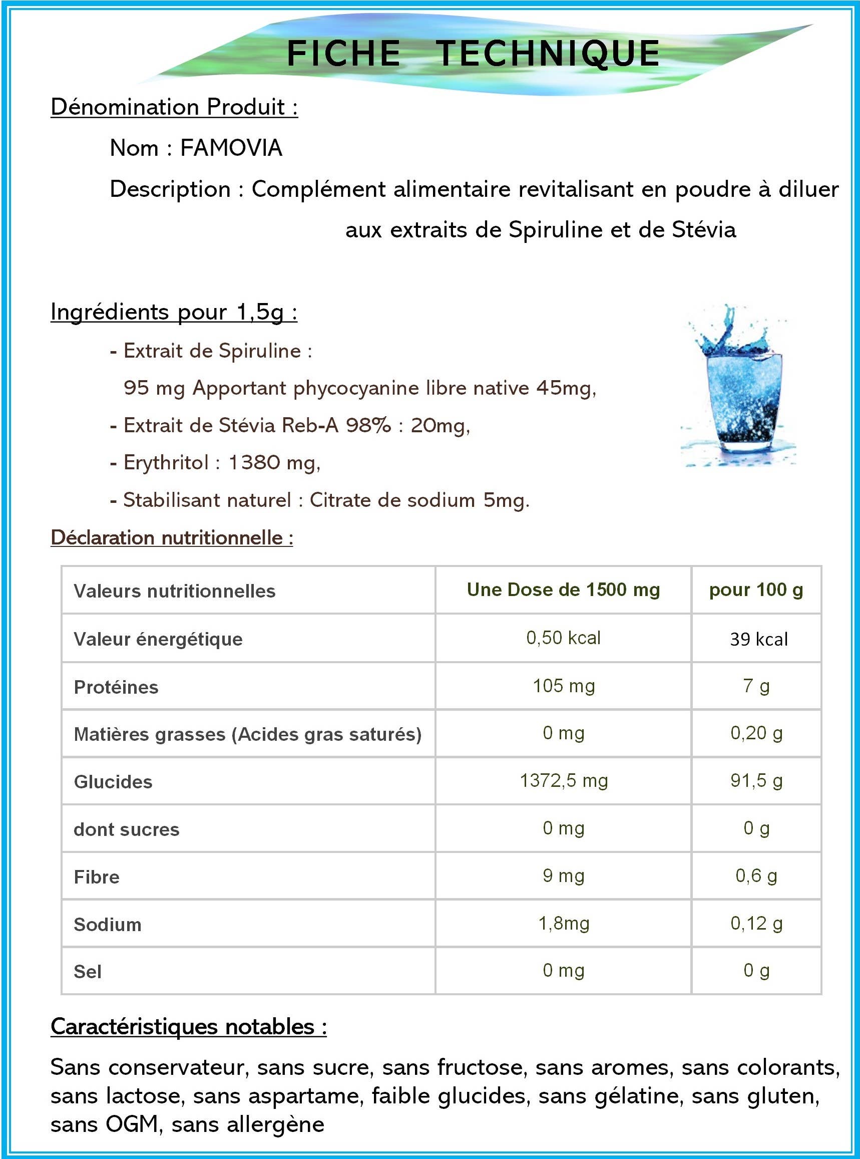 FAMOVIA - Vendita all'ingrosso Vitamine/integratori orali - Ficocianina3