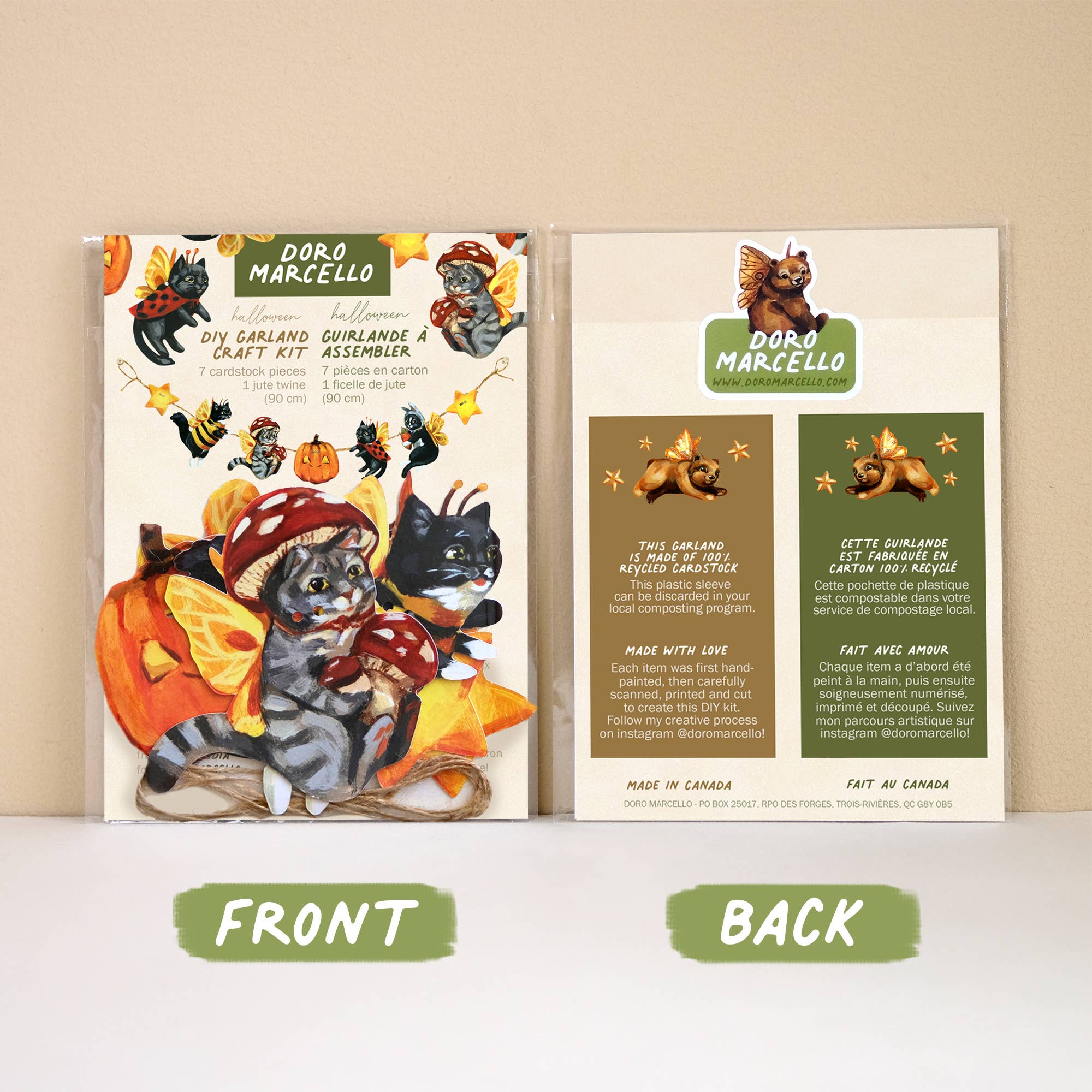 Doro Marcello - Wholesale Bunting/Garland - Halloween Paper Garland | DIY Craft Kit | Cat Fall Decor2