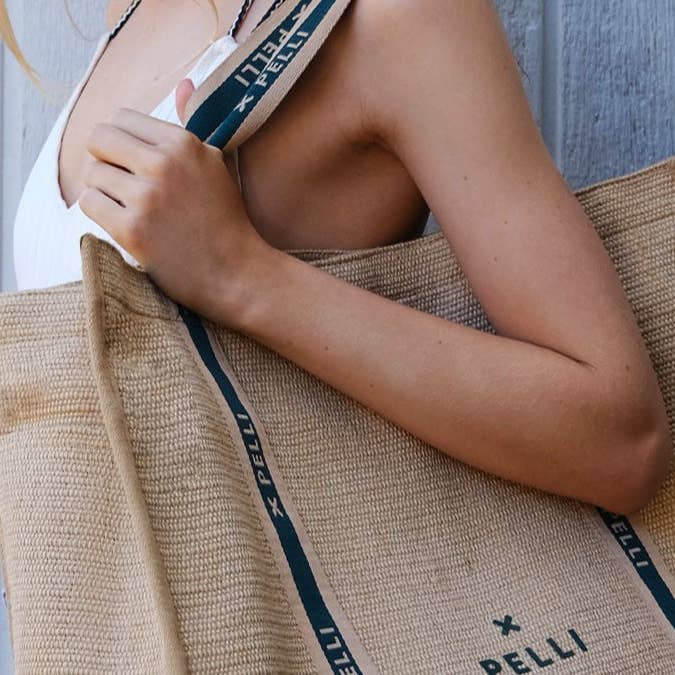 Tessuto in iuta naturale Borsa Tamarama Deluxe in tessuto di iuta naturale in vendita all'ingrosso su Faire4