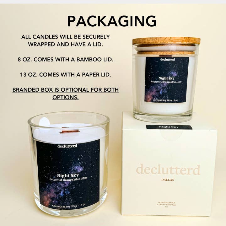declutterd - Wholesale Jar/Filled Candle - Candle Wood Wick Stillness Non Toxic Coconut Soy Wax3