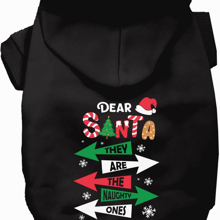 They're the Naughty Ones Christmas Pet Hoodie for wholesale by As You Wish Apparel