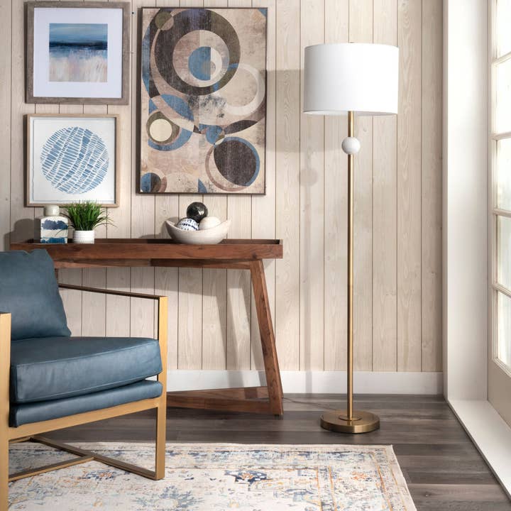 Gold Saxman 63" Marble Floor Lamp for wholesale on Faire2