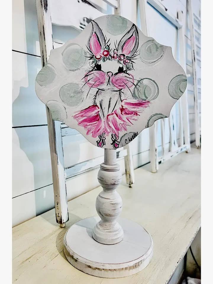 Seasonal & Everyday Toppers: Emmie the Ballerina Rabbit for wholesale by The Happy Butterfly