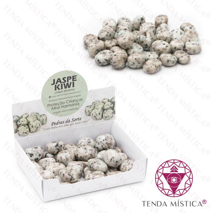 Tenda Mística - Vente Pierre et cristal de spiritualité - Boîte de 250 g de Jaspe Kiwi Medium0