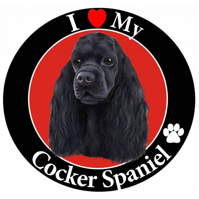 E&S Pets - Wholesale Magnet - Cocker Spaniel, Black Circle Magnet0