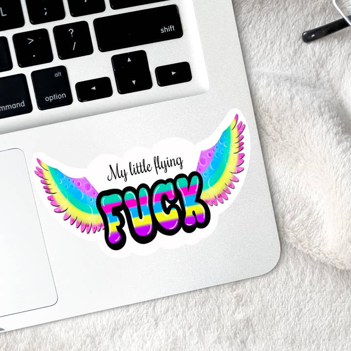 Flying F* Sticker for wholesale by Candid Adventures Boutique