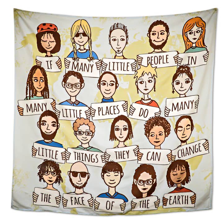 Birdy Boutique LLC. – wholesale Tapis/Textil – Många människor Mångfald Tapestry Motiverande vägg