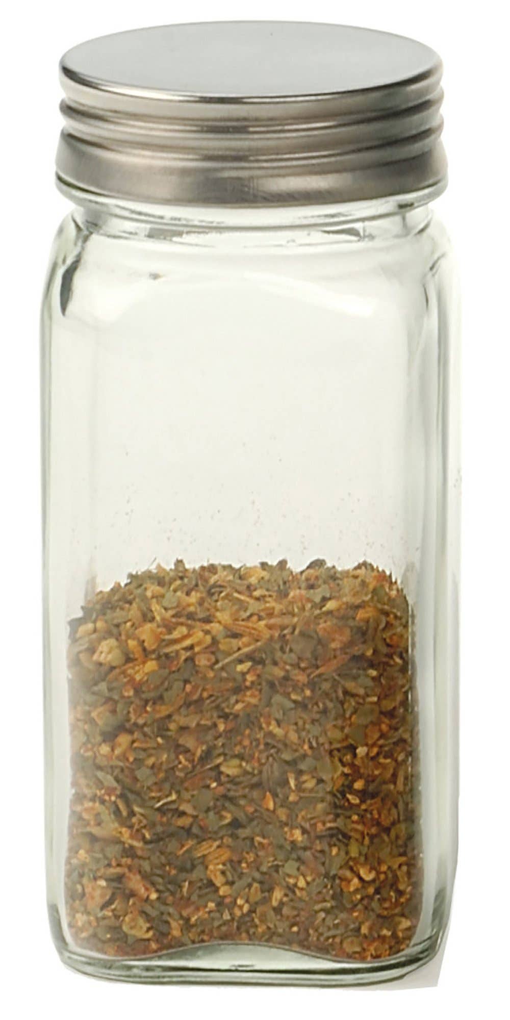 RSVP International - Wholesale Jar - Glass Bottle - Square - Clear - 4Oz3