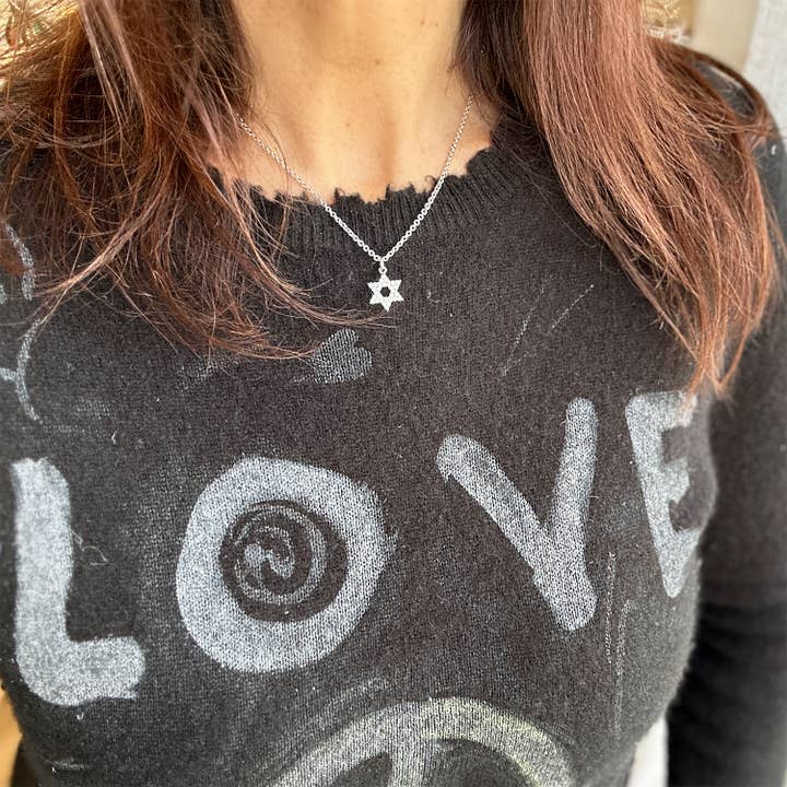 Love, Lisa - Wholesale Halskettinghanger - Laurie Verbluffende Davidster CZ Ketting4