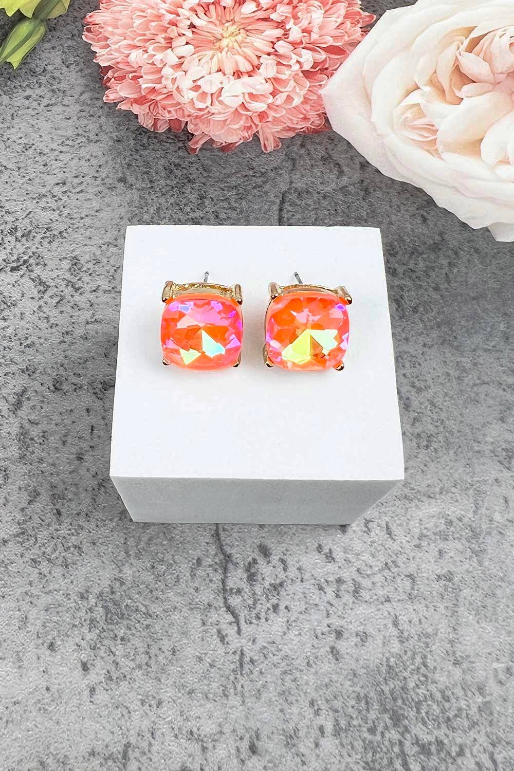 JHP Collection - Wholesale Stud/Post Earrings - VARIETY COLORS OF SEMI PRECIOUSGLASS POST EARRINGS21