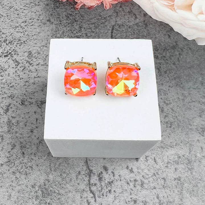 JHP Collection - Wholesale Stud/Post Earrings - VARIETY COLORS OF SEMI PRECIOUSGLASS POST EARRINGS21