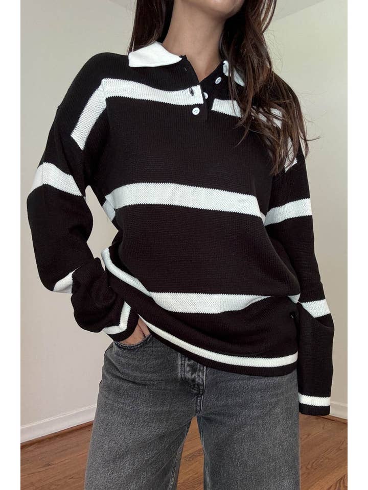 Sweater Polo Top for wholesale by Et Clet