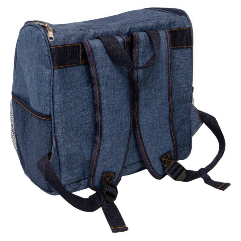 Deffrennes - Wholesale Backpack - Unisex - Denim color synthetic insulated backpack1