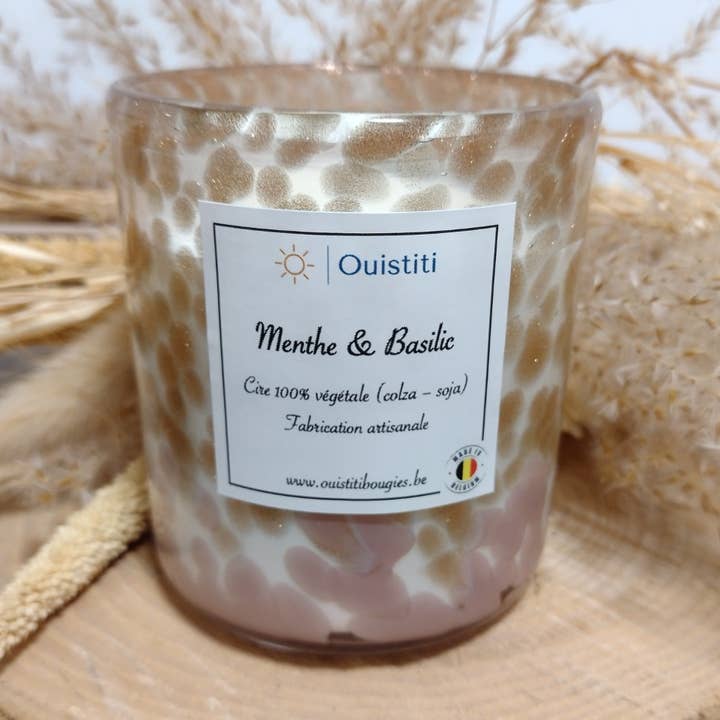 Scented Candle Mint & Basil - Rose & Gold - 200 g for wholesale by Ouistiti - Bougies et compagnie