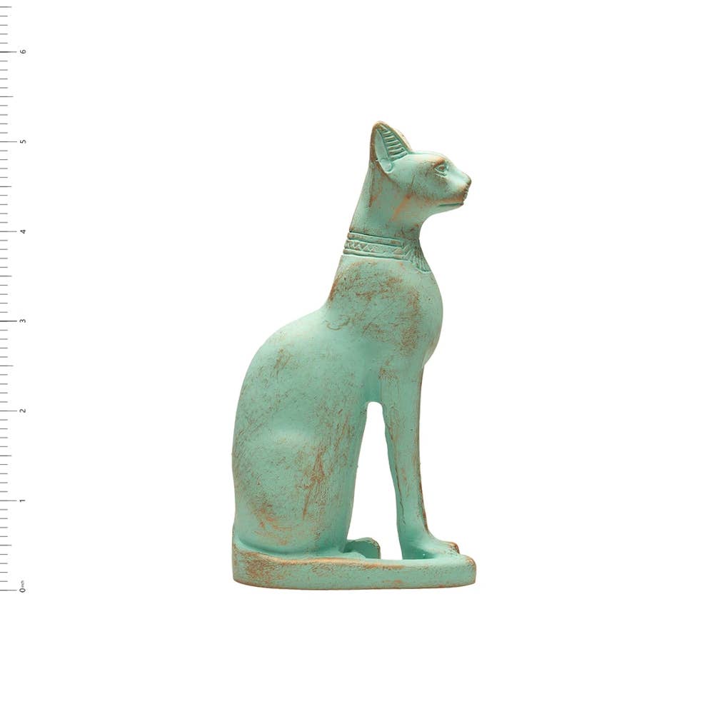 Discoveries, Inc. - Wholesale Decorative Figurine - Bastet Cat Statue Patina - 5.25" - Egyptian Goddess2