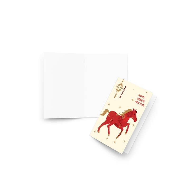 Cute Asian Cards - Wholesale New Year's Card - Galloping into the New Year | Lunar Vietnamese Chinese Greeting Cards7