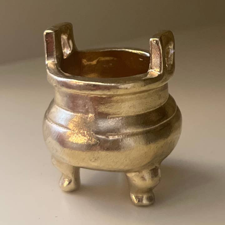 Chinese Ritual Brass Cauldron Incense Burner for wholesale by The Golden Altar
