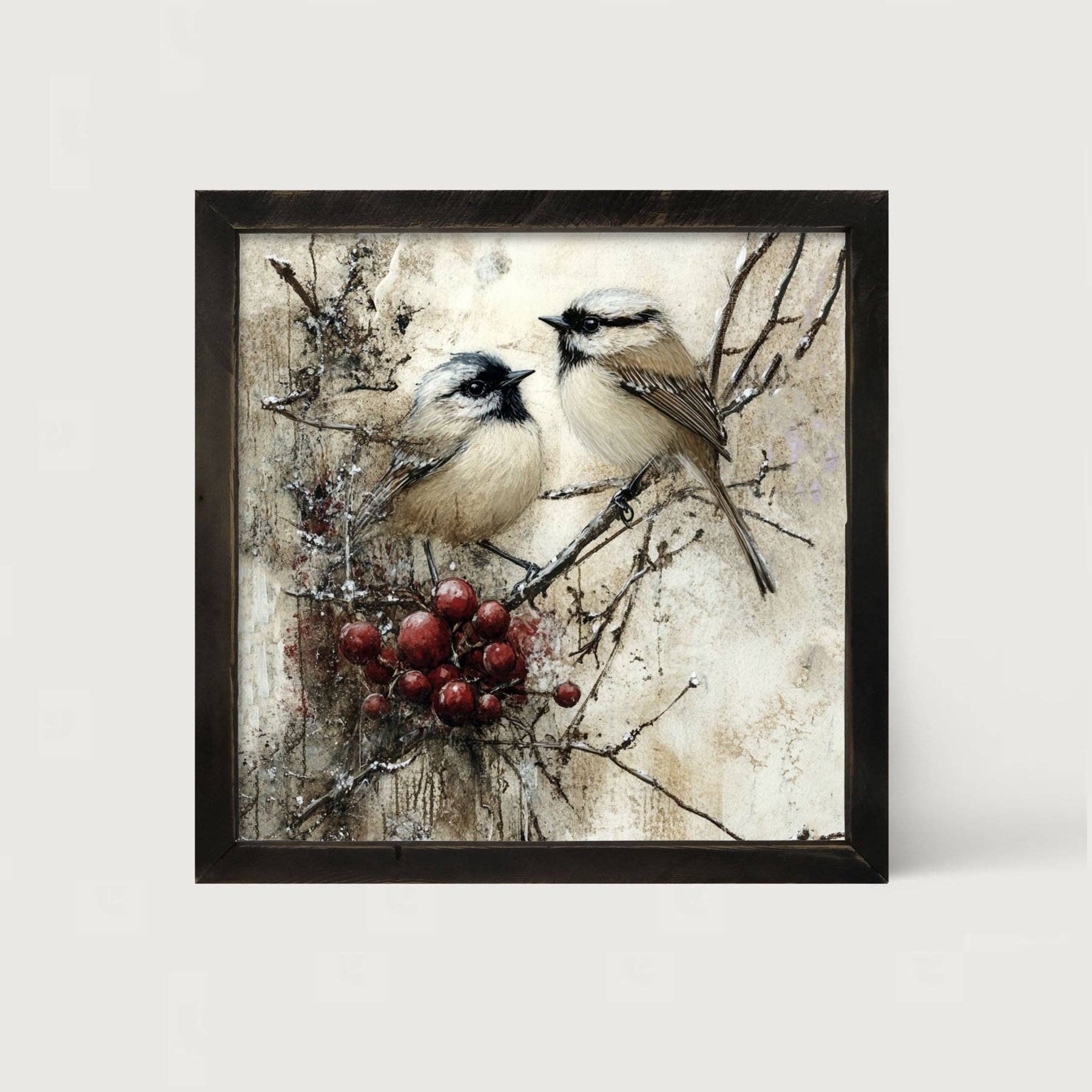 ginger blue - Wholesale Art Print - Two Birds with Berries10
