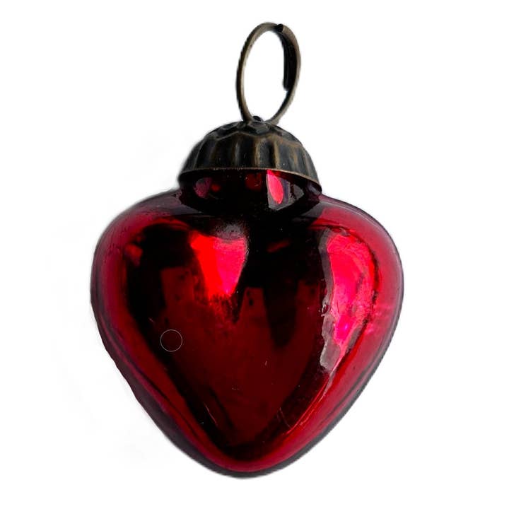 Mini ornamento a forma di cuore rosso, misura 2,5 cm per la vendita all'ingrosso da parte di Culturas