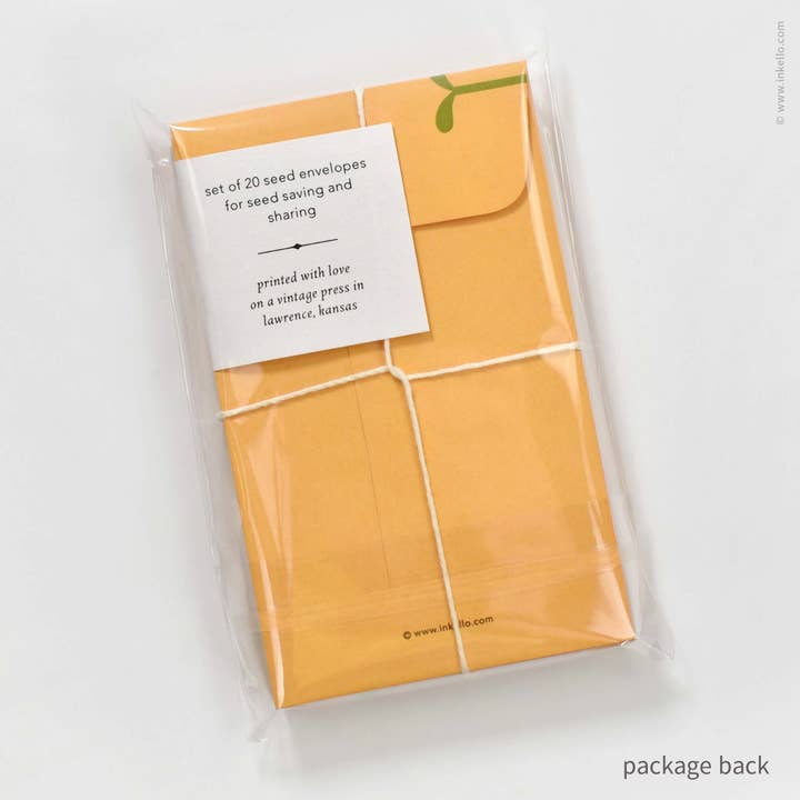 Inkello Letterpress - Vente Enveloppe - Enveloppes vertes pour graines de semis (#619)4