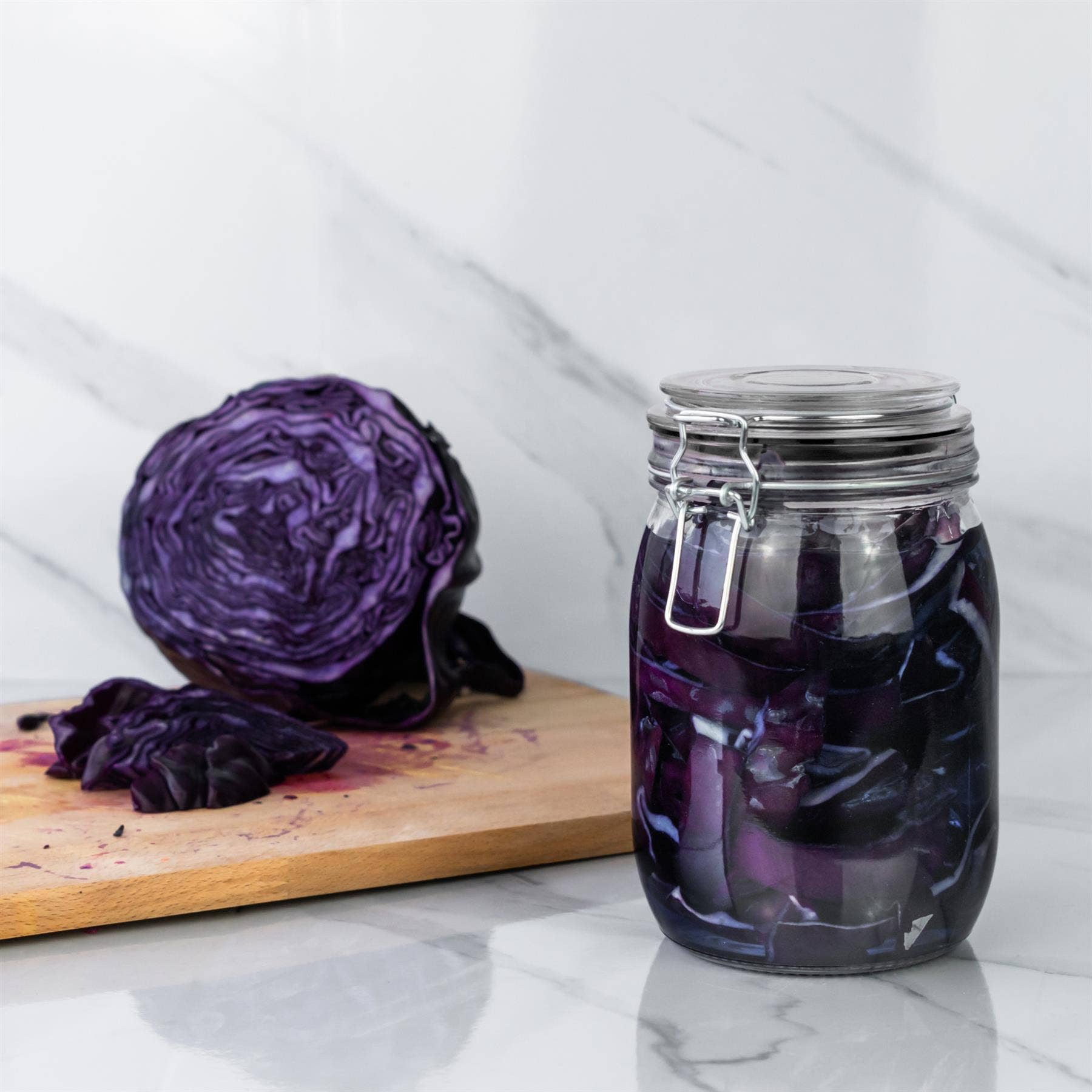 Rinkit Ltd – wholesale Jar – Argon Tableware Glass Storage Jar - 1 Litre - Black Seal1