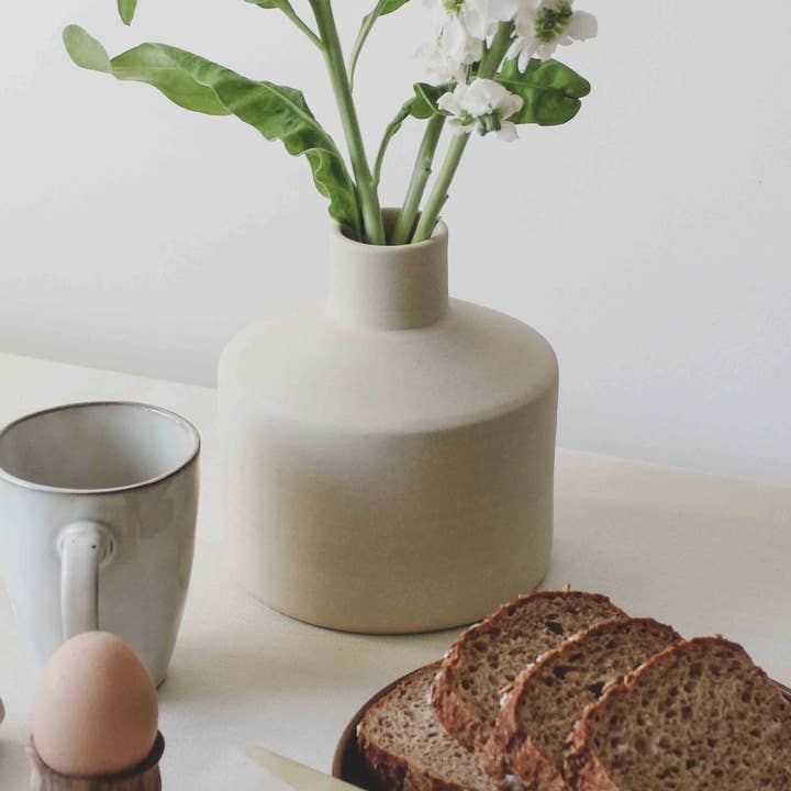 Vaso naturale M - Gres lavorato a mano per la vendita all'ingrosso da parte di o cactuu