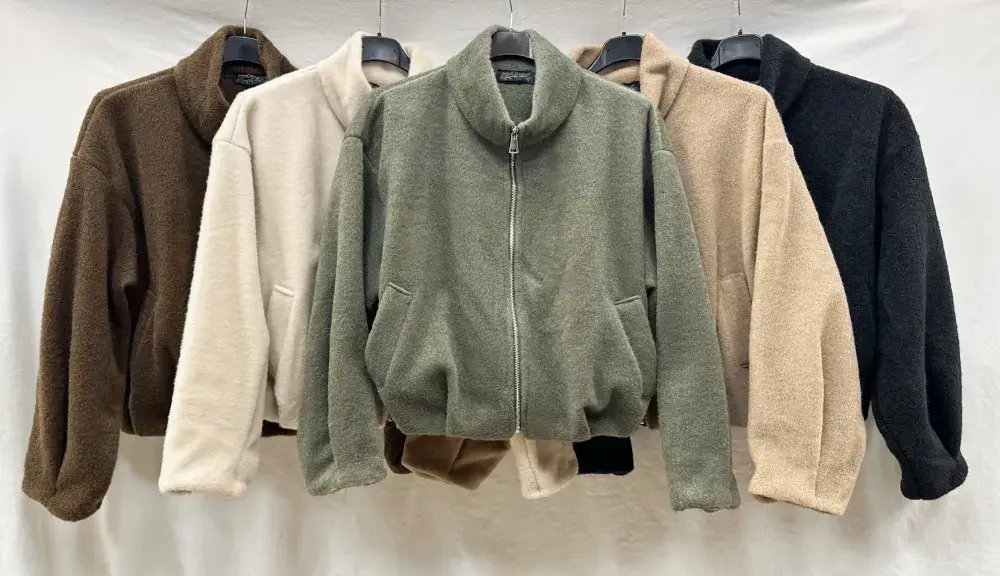 Mimi & Gogo - Wholesale Jacket - Women's - Felted Jacket With Zip @11890_VeZipFeutree6