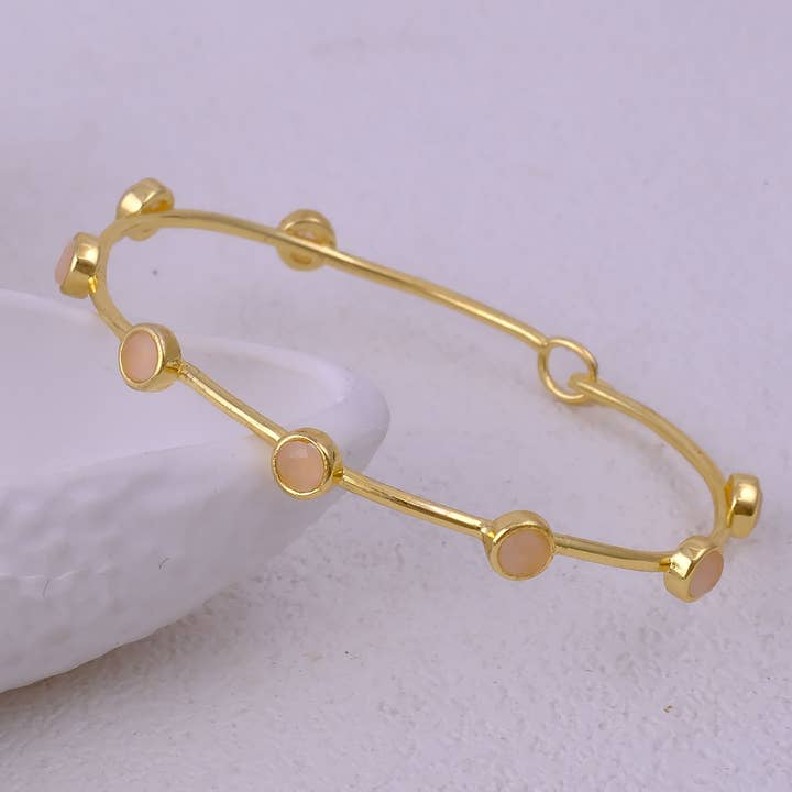 Bracelet ajustable plaqué or avec pierres précieuses multiples pour elle pour la vente par El Joyero