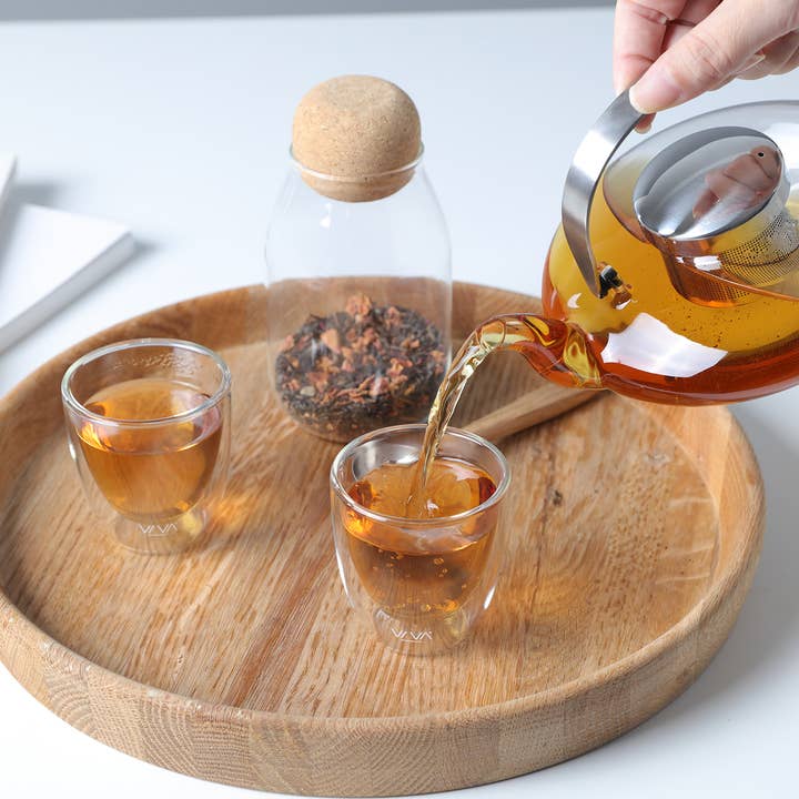 Viva | Espro | Liiton - Wholesale Tea Pot - Infusion™ Glass Low Profile Teapot w/ Infuser - 18oz / 0.55L5