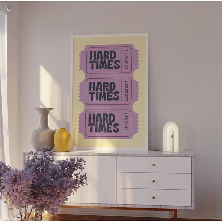 Moo and May Studio - Wholesale Art Print - Hard Times | Paramore, After Laughter Album, Music, Wall
