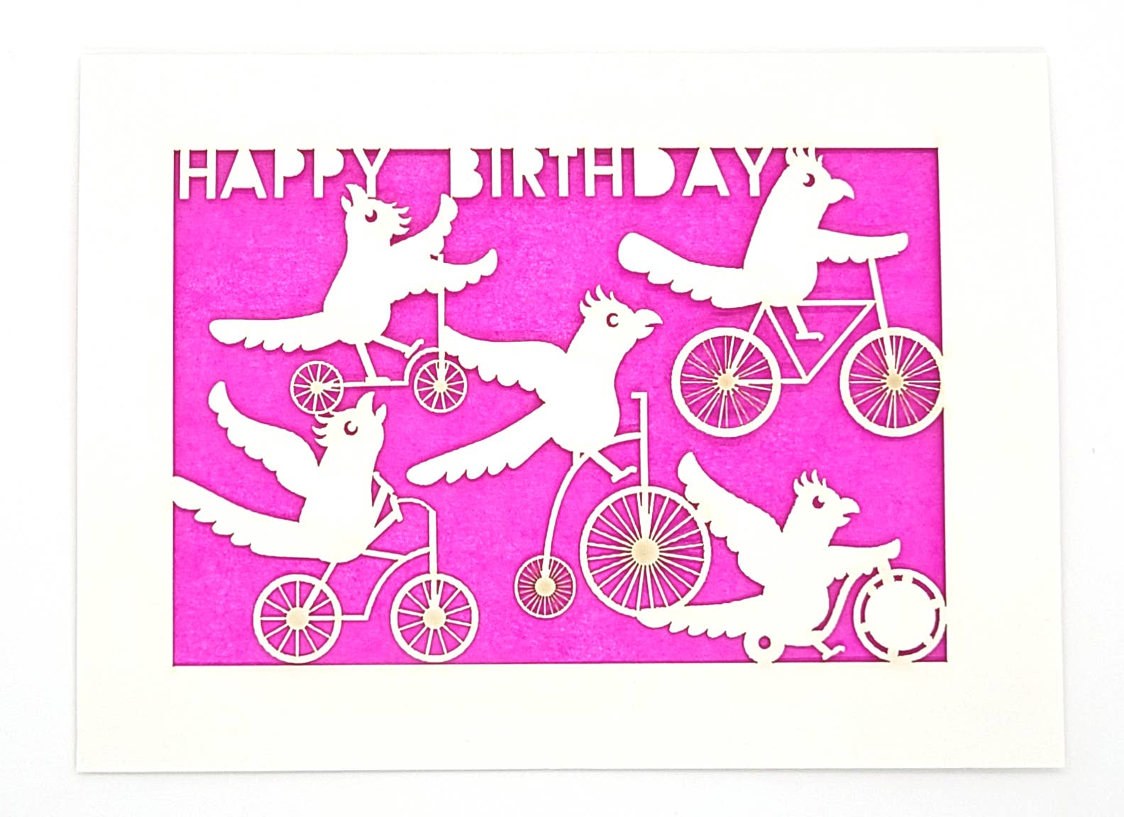 two hermanas - Wholesale Birthday Card - Happy Birthday - Parrots on Bikes Birthday Card4