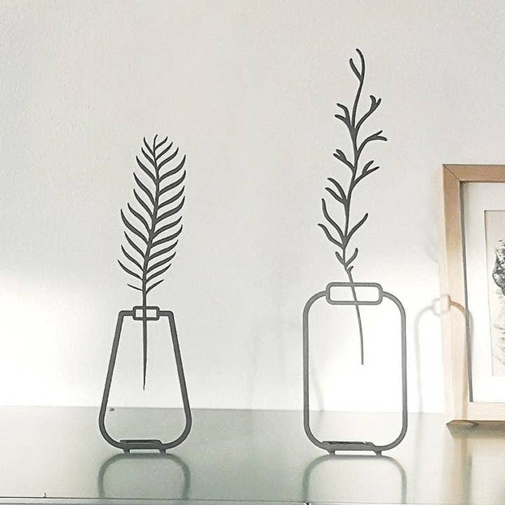 Modern Metal Vase -V102 for wholesale by Blackivycraft