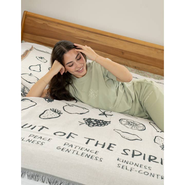 Elevated Faith – Manta para sofá por atacado – Manta de Lançamento Fruto do Espírito2